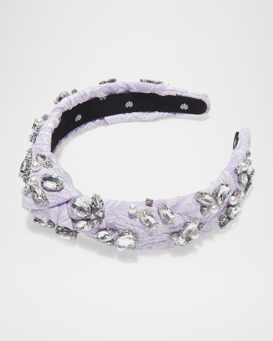 Lele Sadoughi Slim Knotted Crystal Cluster Headband | Neiman  display picture 1