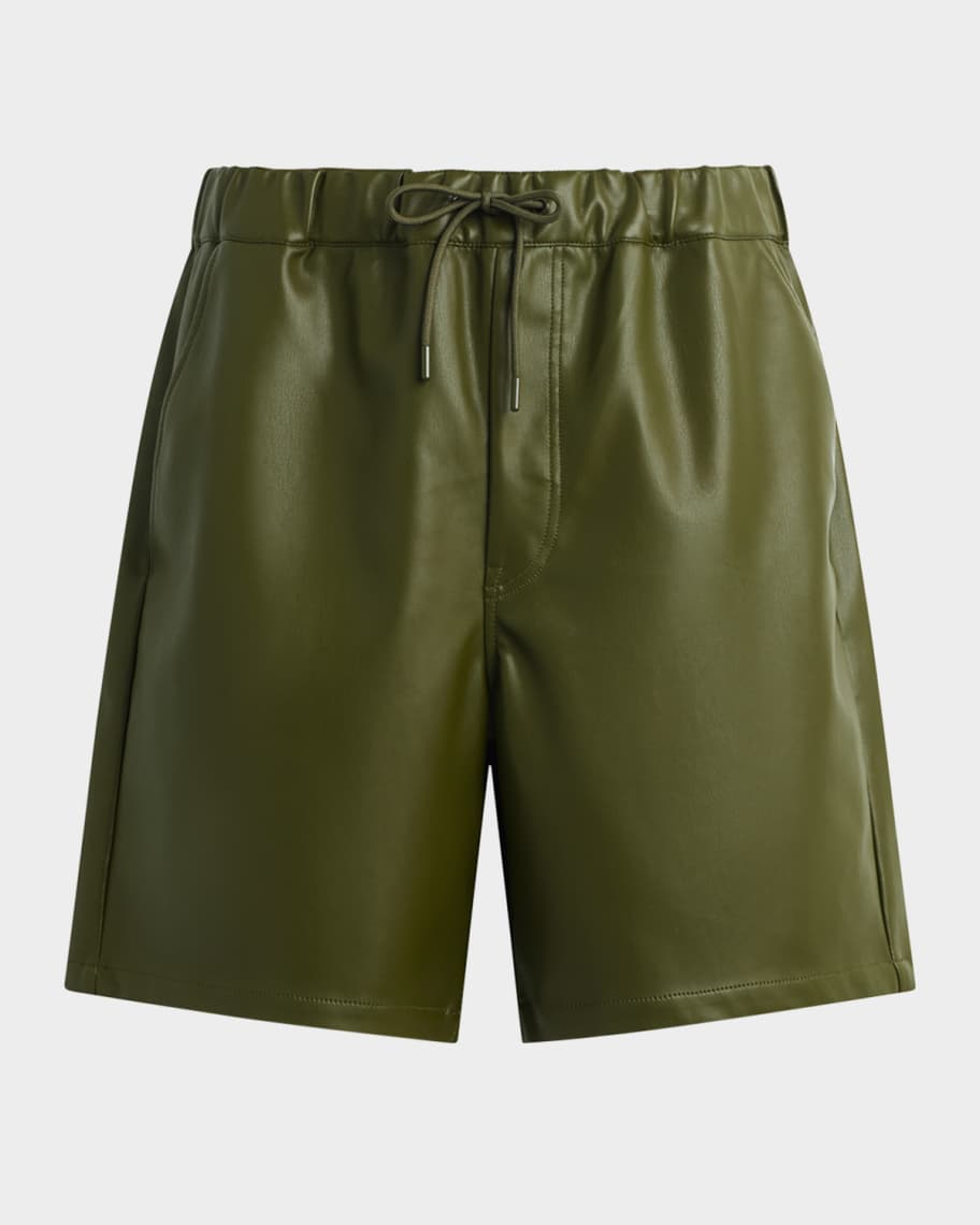vegan leather short pants | NKNIT