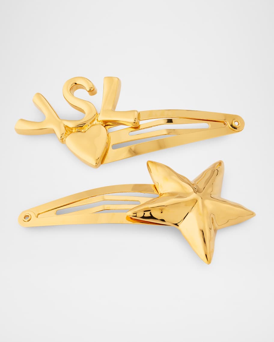 Saint Laurent Cassandre Hair Clips, Set of 2 | Neiman Marcus