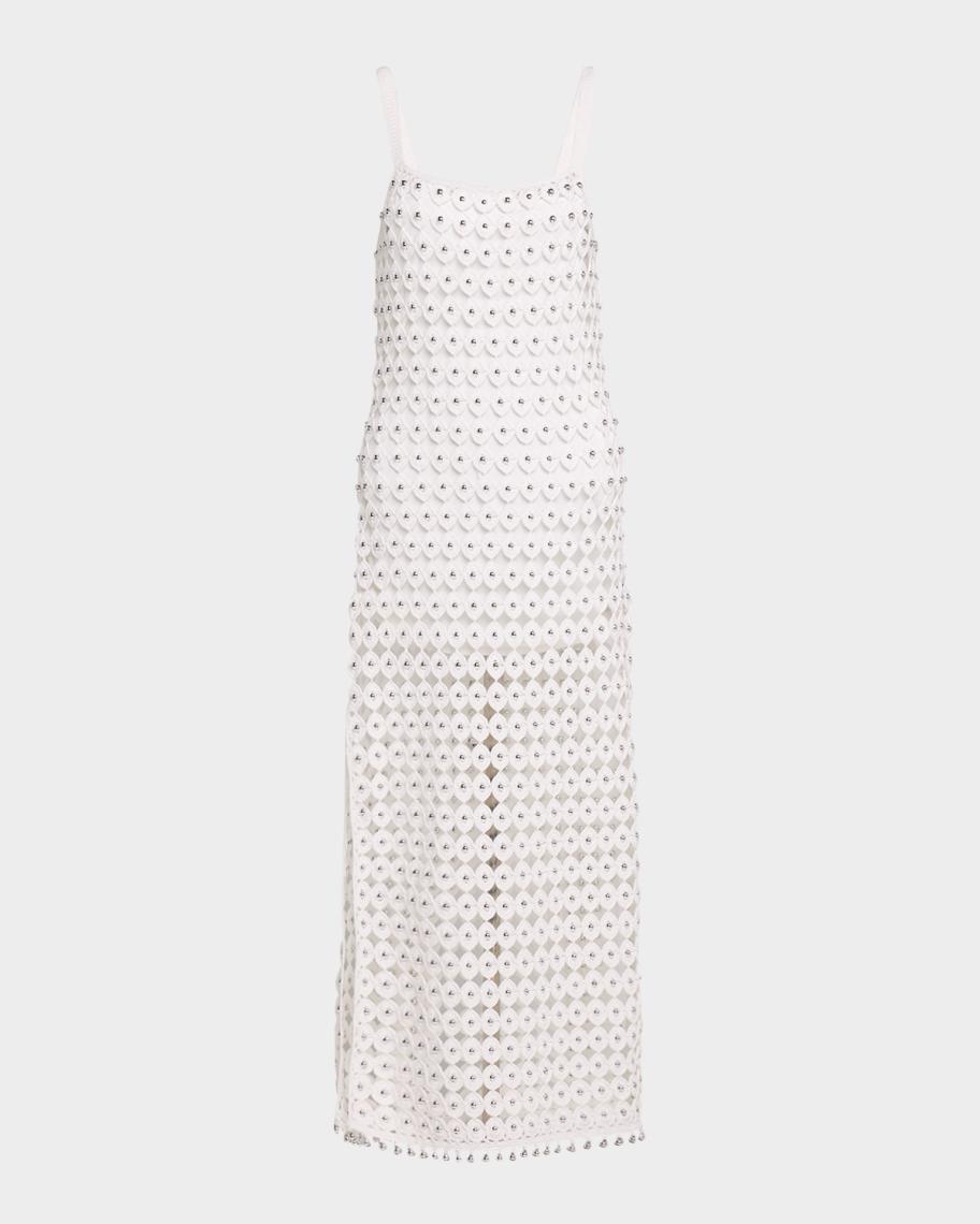 toccin clementine mirror crochet midi-dress Toccin Clementine Mirror Crocheted Dress In Ivory - 50% Off