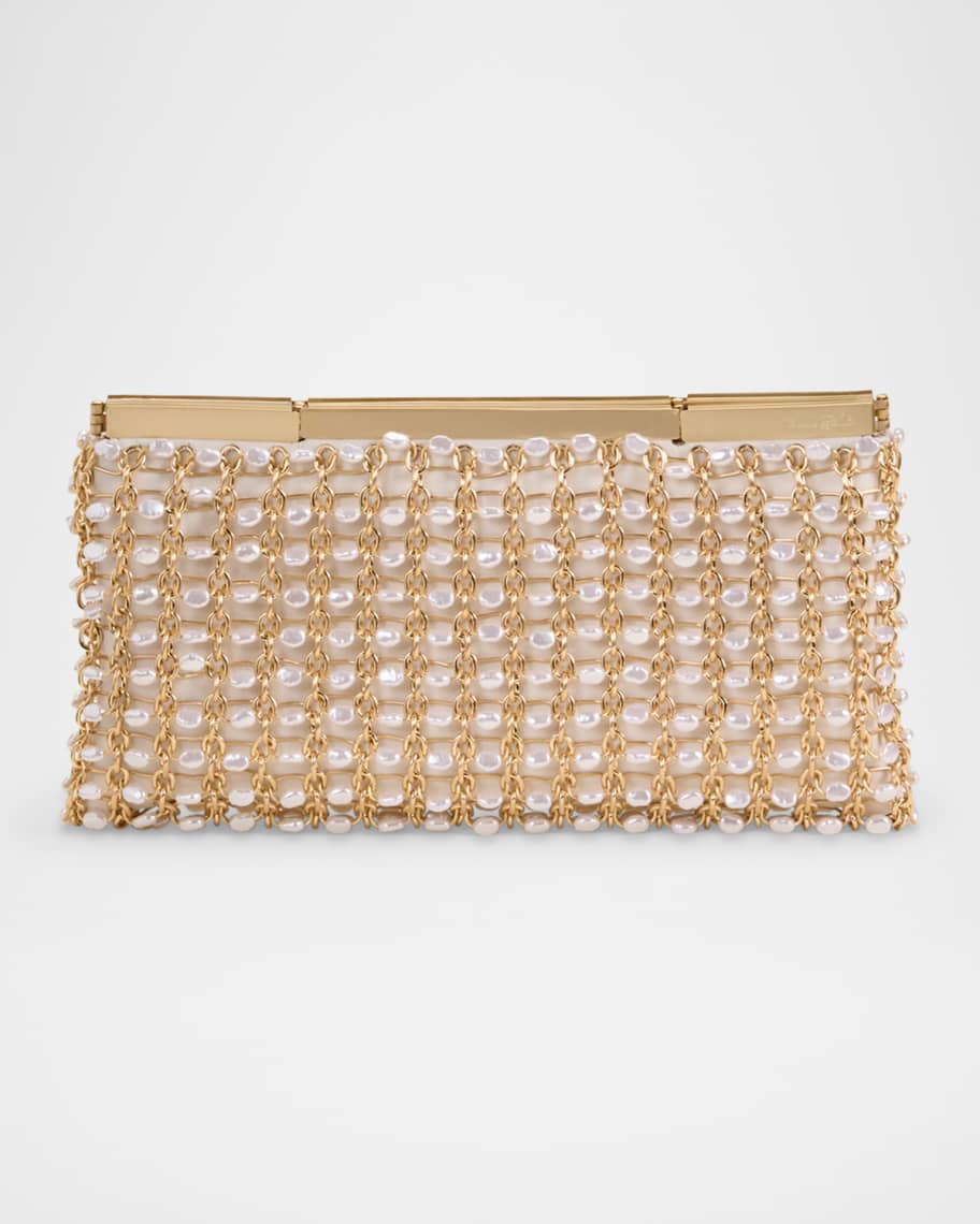 Cult Gaia Felice Pearly Metal Crossbody Bag