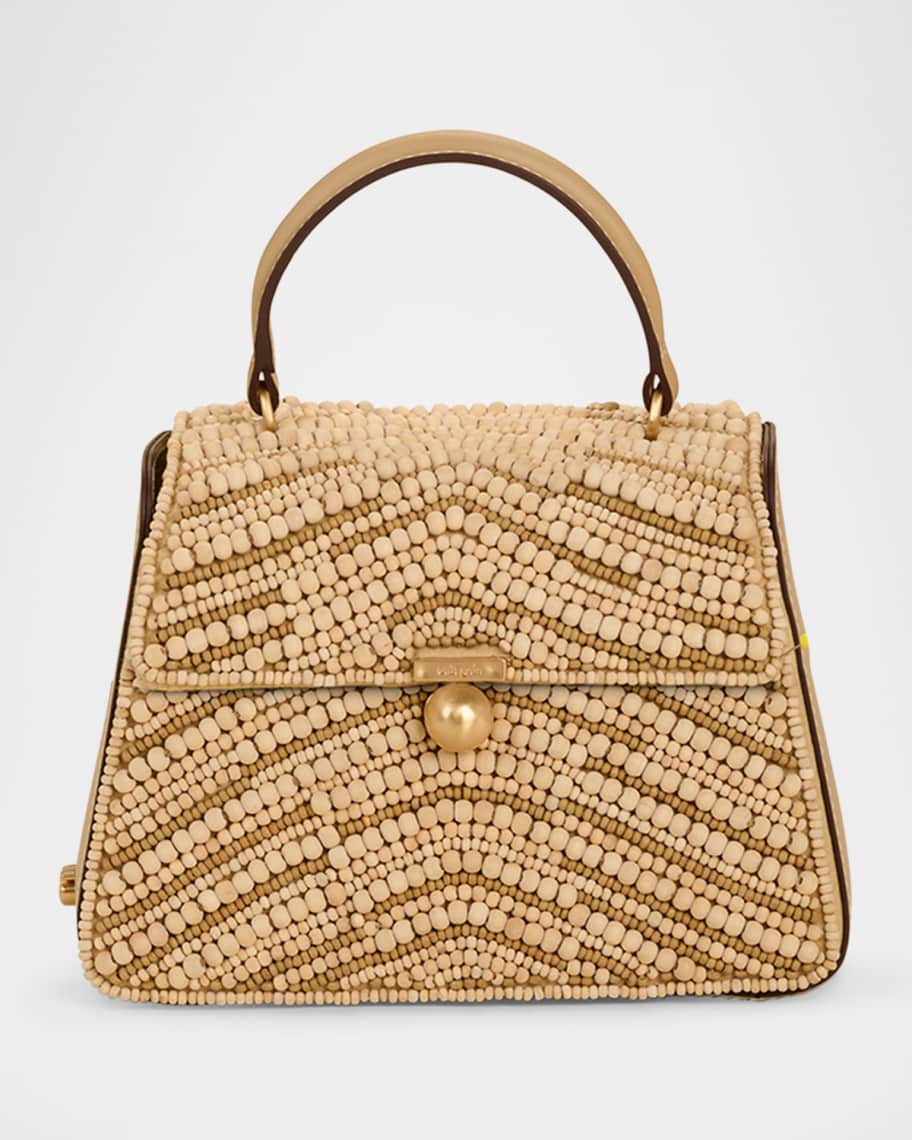 トートバッグ Cult Gaia Wood-Bead Embellished Tote Bag Cult Gaia wood-bead Embellished Tote Bag | Neutrals | FARFETCH