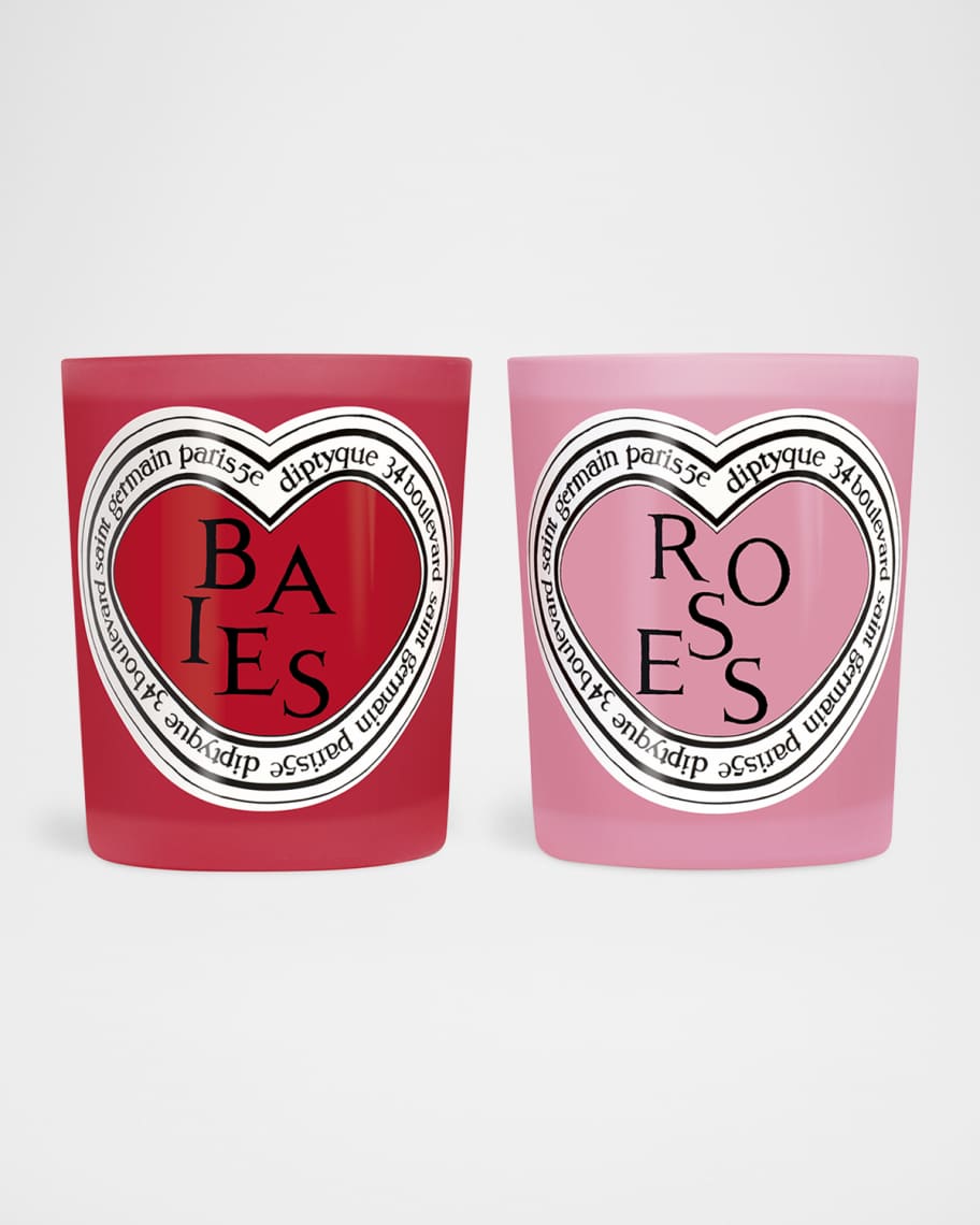 DIPTYQUE Limited Edition Valentines Baies and Roses Duo Scented Candles ...