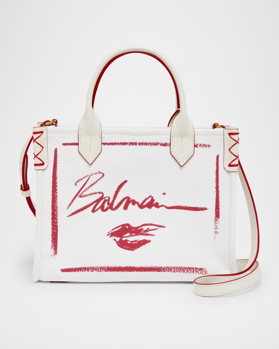 【Balmain】B-ARMY SHOPPER 36-LIPSTICK CANVAS◆EN0FF993TLIC Balmain B-Army Shopper 36-Lipstick Canvas in White | Lyst