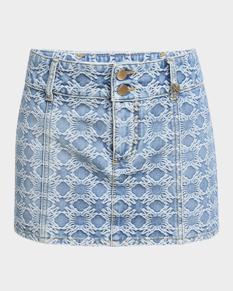 MA Quad Denim Jacquard Mini Skirt