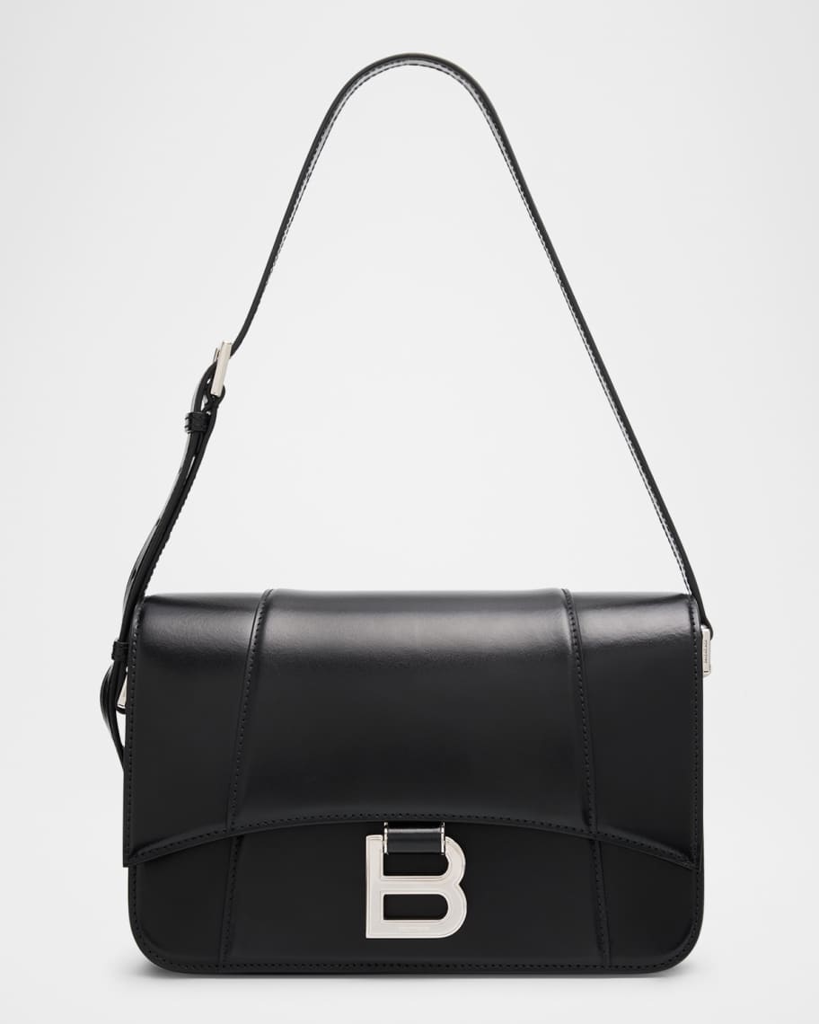 BALENCIAGA Hourglass Medium Flap Bag ミディアム バッグ Women's Hourglass Flap Bag Medium in Black | Balenciaga US