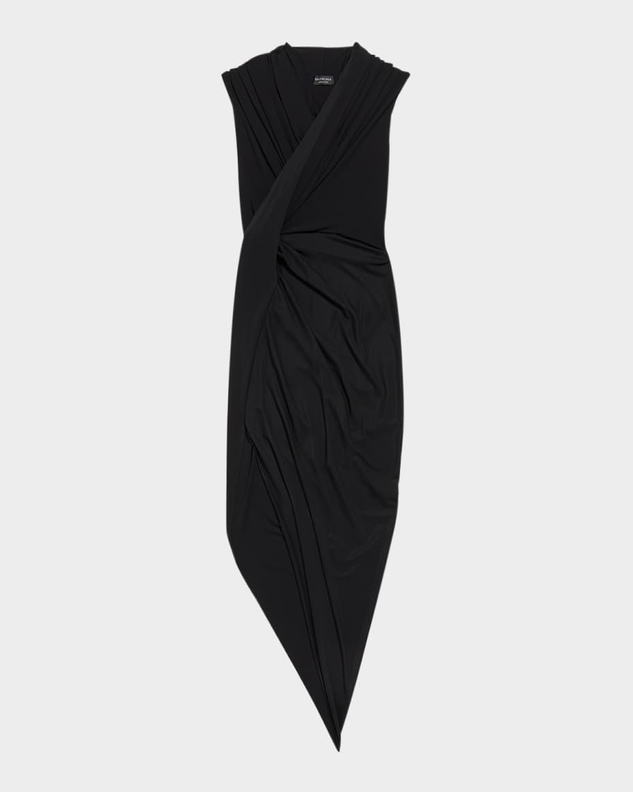 ワンピース BALENCIAGA Draped dress Balenciaga Draped Sleeveless Asymmetric Midi Dress | Neiman