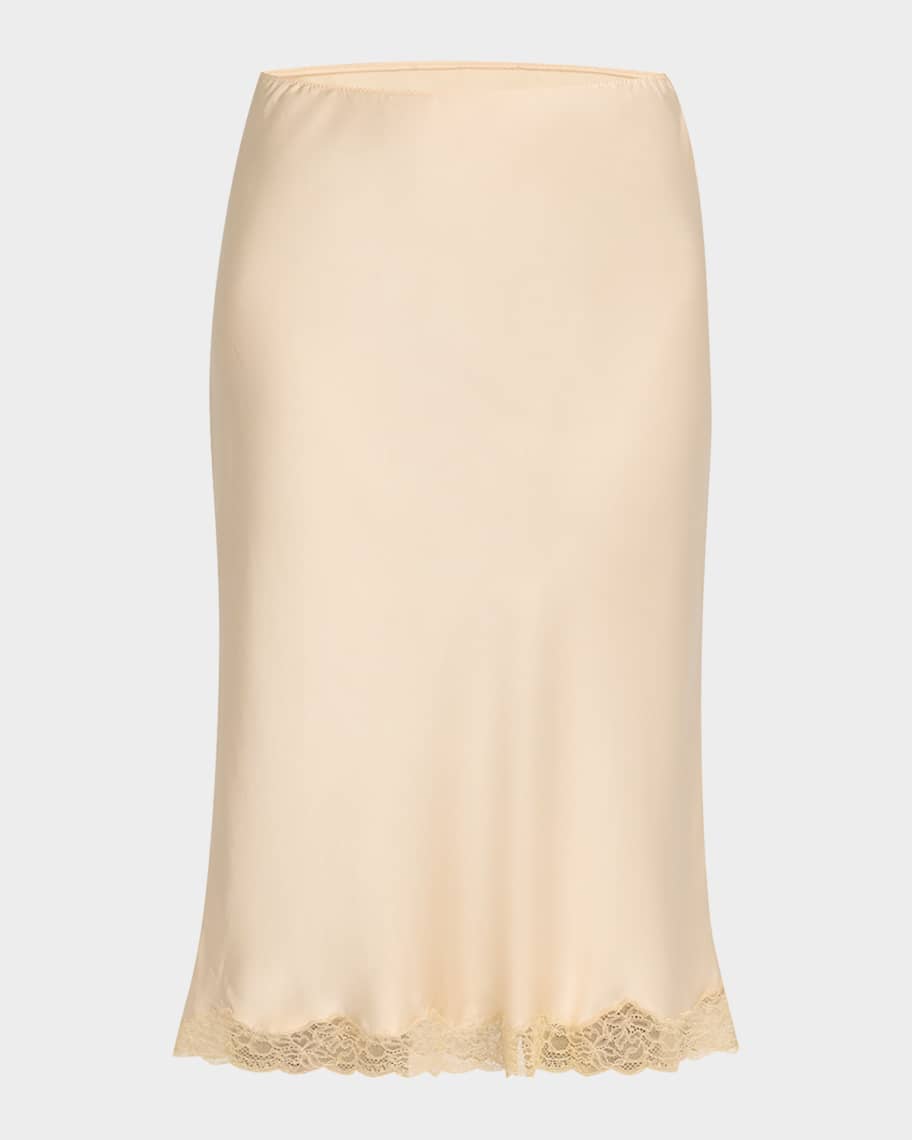 【気分転換スカート♪】THE ROW IRENE MIDI SIRT IN SILK SATIN THE ROW] IRENE MIDI SIRT IN SILK SATIN