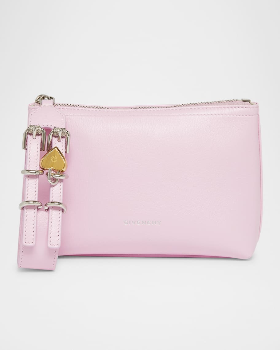 Givenchy Voyou Small Pouch Bag in Leather with Buckle and Heart