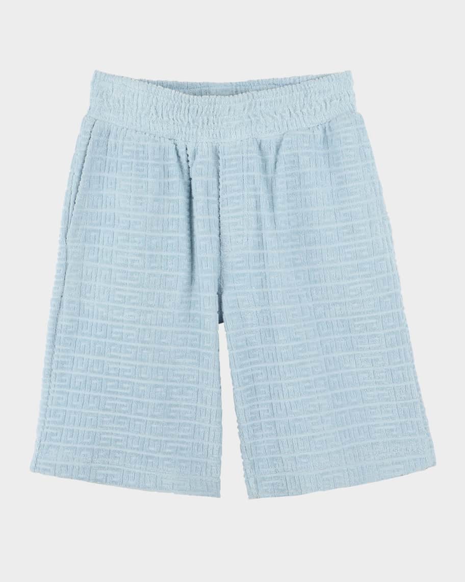 Givenchy Boy's Monogram Embossed Terry Shorts, Size 8-14