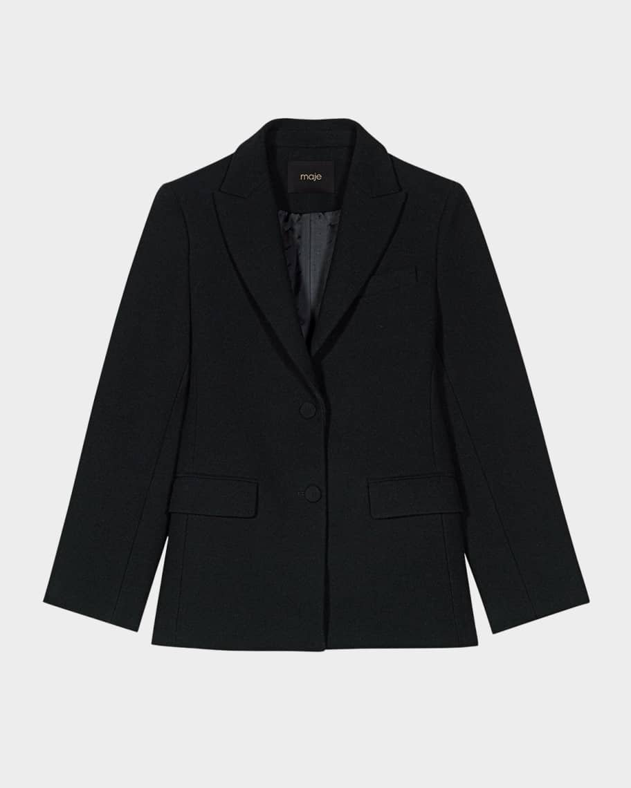 Maje Vichard Tailored Single-Breasted Blazer | Neiman Marcus