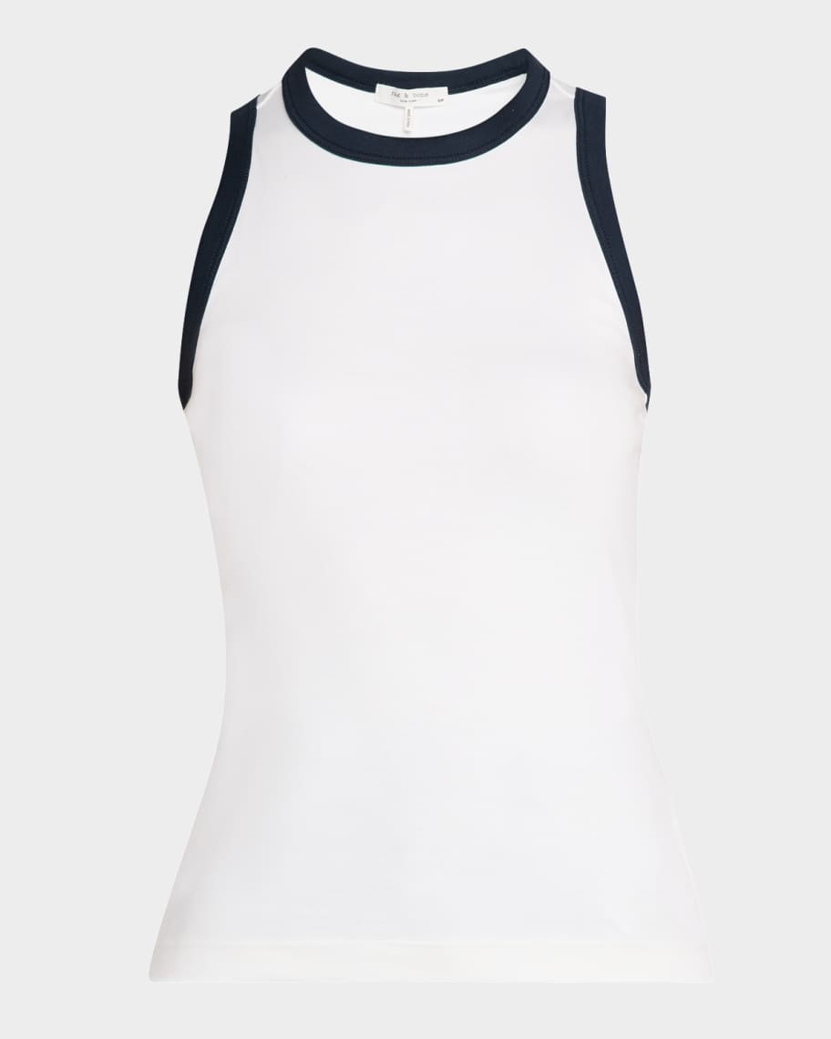 Rag & Bone Mia Racerback Ringer Tank Top | Neiman Marcus
