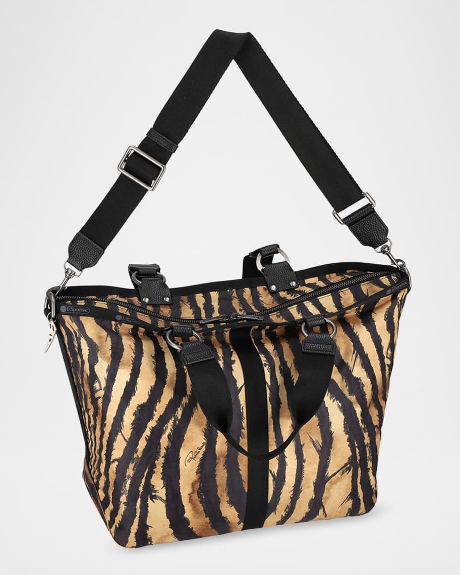 Lesportsac x Roberto Cavalli Roma Zebra-Print Tote Bag | Neiman Marcus