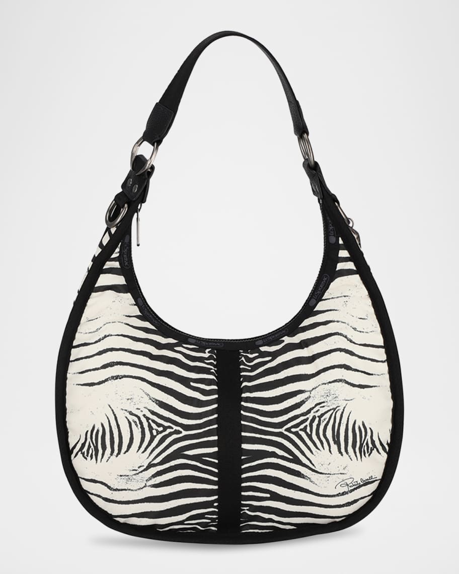 Lesportsac x Roberto Cavalli Bologna Medium Zebra-Print Shoulder