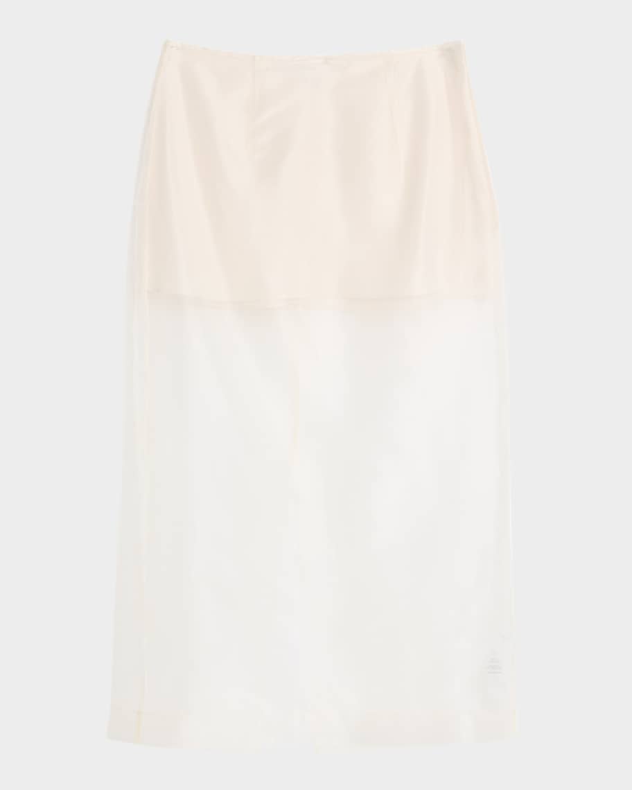 スカート SPORTMAX White organza Album1234 skirt (2512391053600 001) Sportmax White Organza Album1234 Skirt | ModeSens