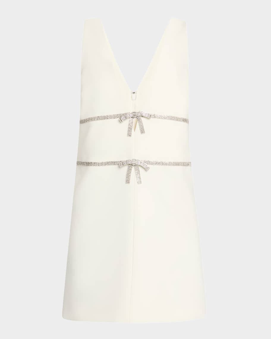 Cinq a Sept Chani Crystal Bow Mini Dress | Neiman Marcus