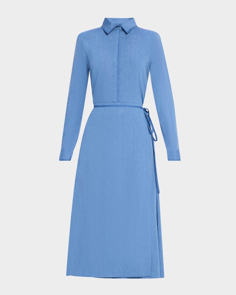 Proenza Schouler White Label Lato Wrap Dress in Linen Slub