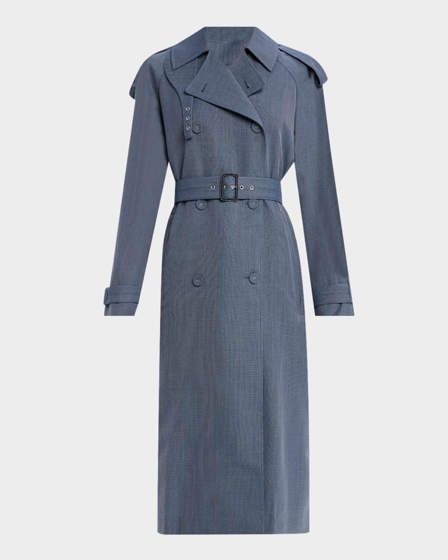 Proenza Schouler White Label Sakia Wool Melange Trench Coat