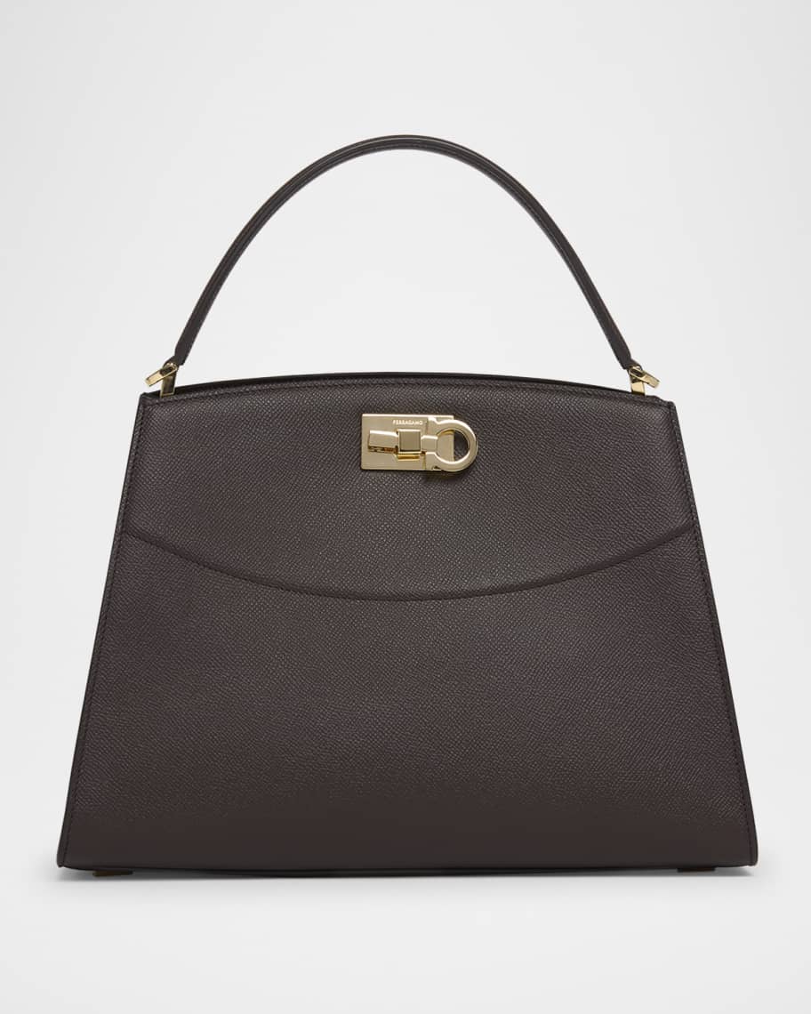 Ferragamo The New Studio Box Leather Top-Handle Bag | Neiman