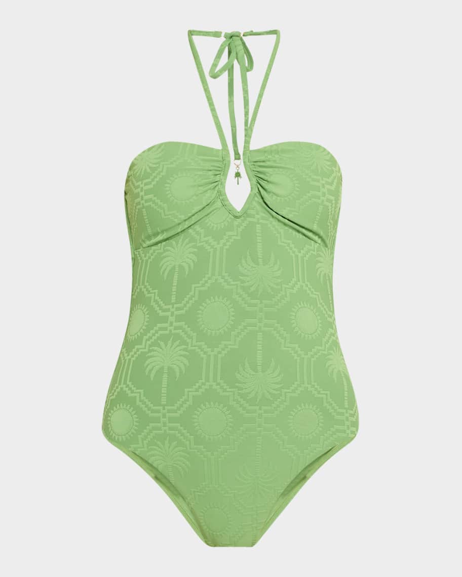 Seafolly Oasis Diamond Wire One-Piece Swimsuit | Neiman Marcus
