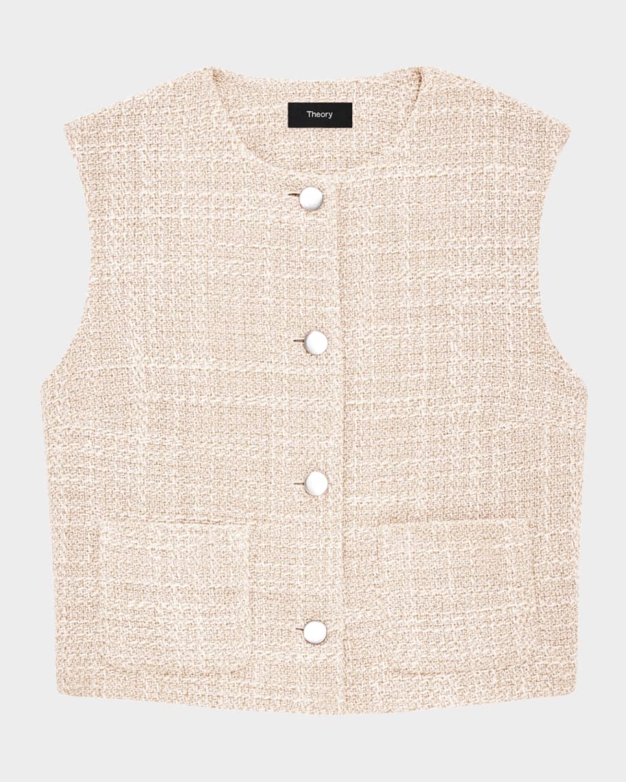 Theory Tweed Pocket Vest | Neiman Marcus