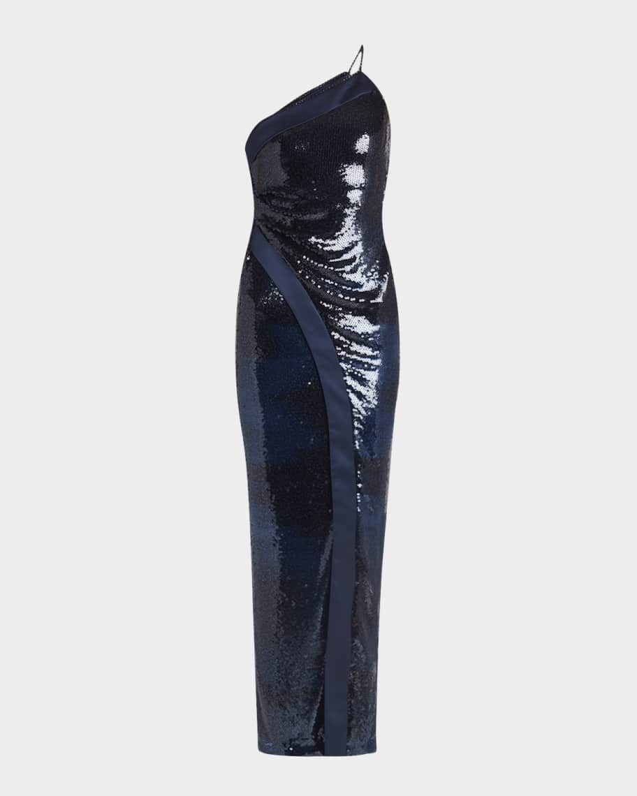 armani one shoulder dress Armani Exchange Ruffle one-shoulder Mini Dress | Black