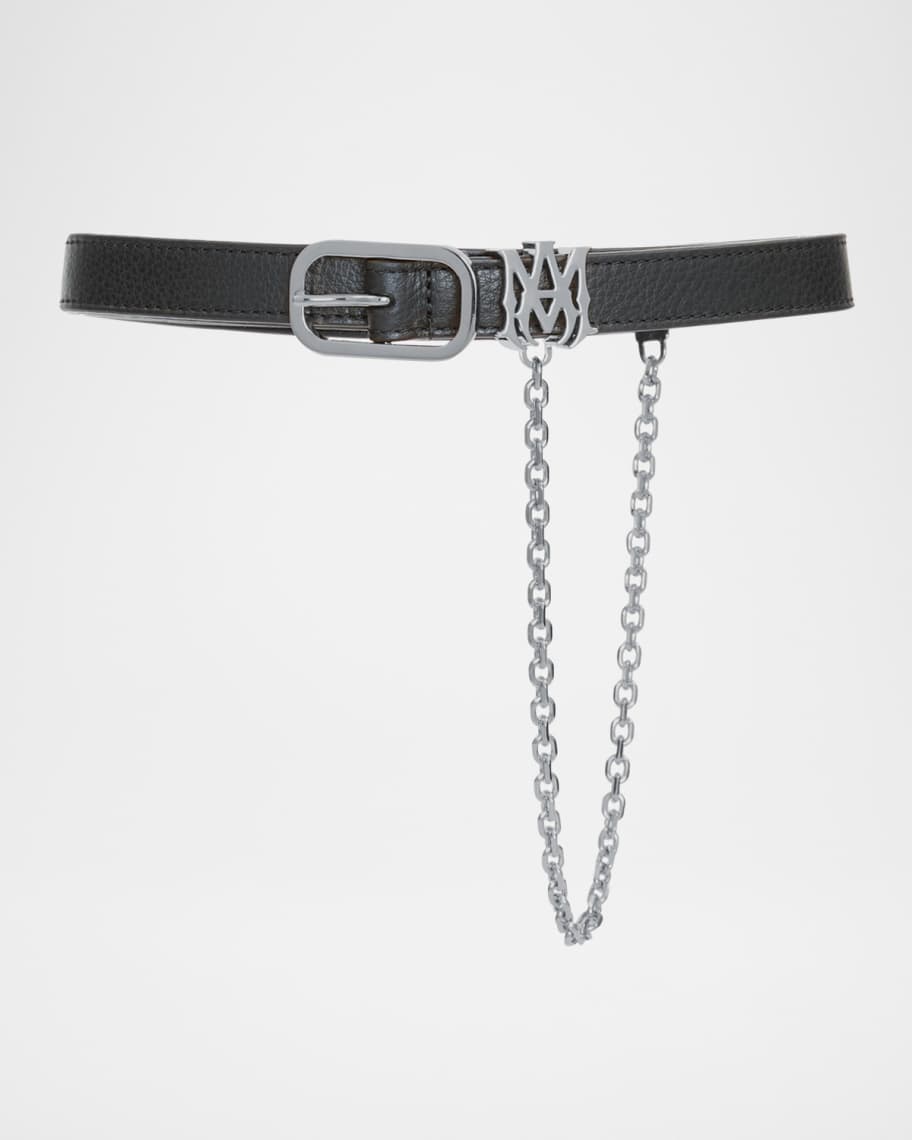 Men's Leather MA Chain Belt