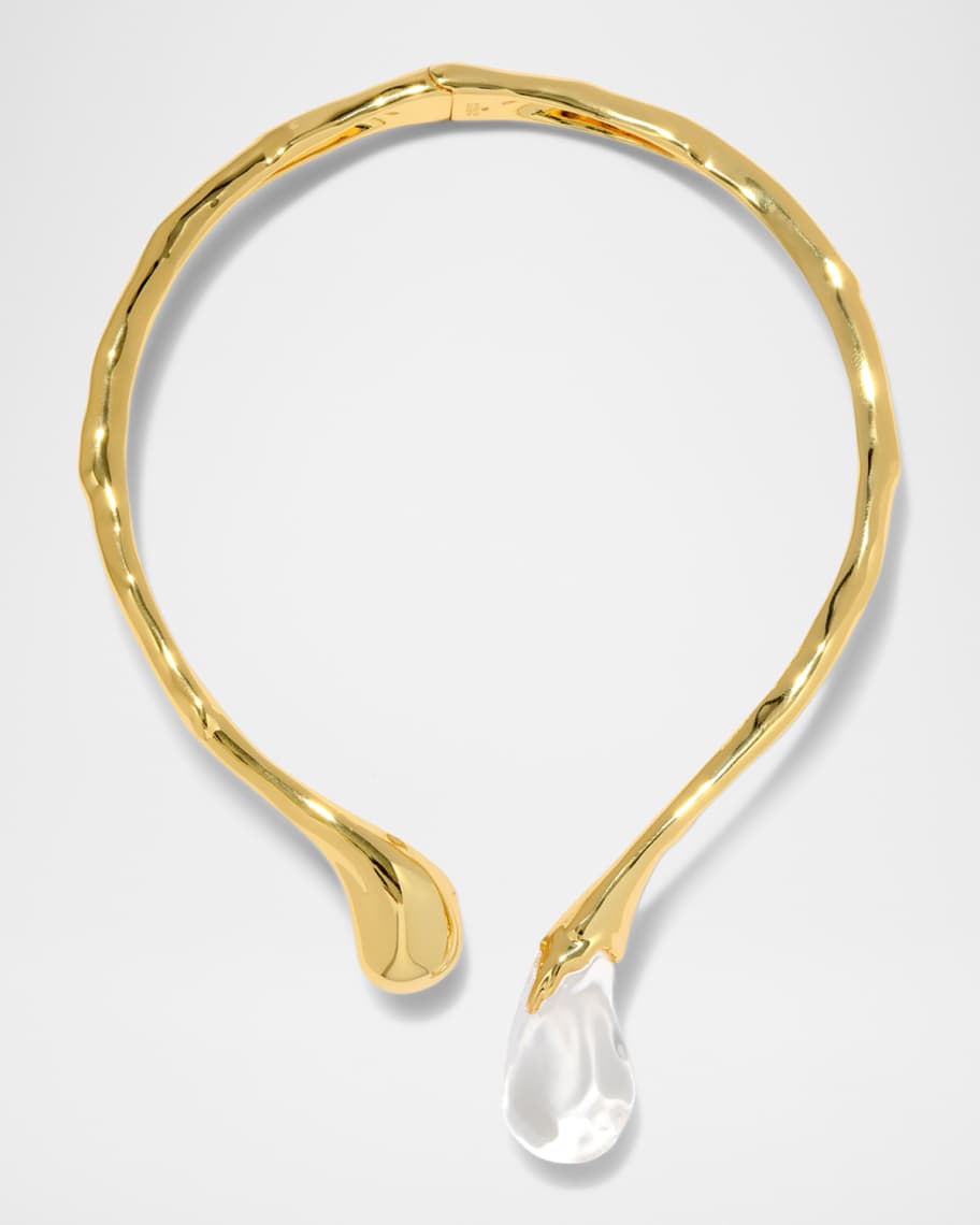 Liquid Lucite Sprout Collar Necklace