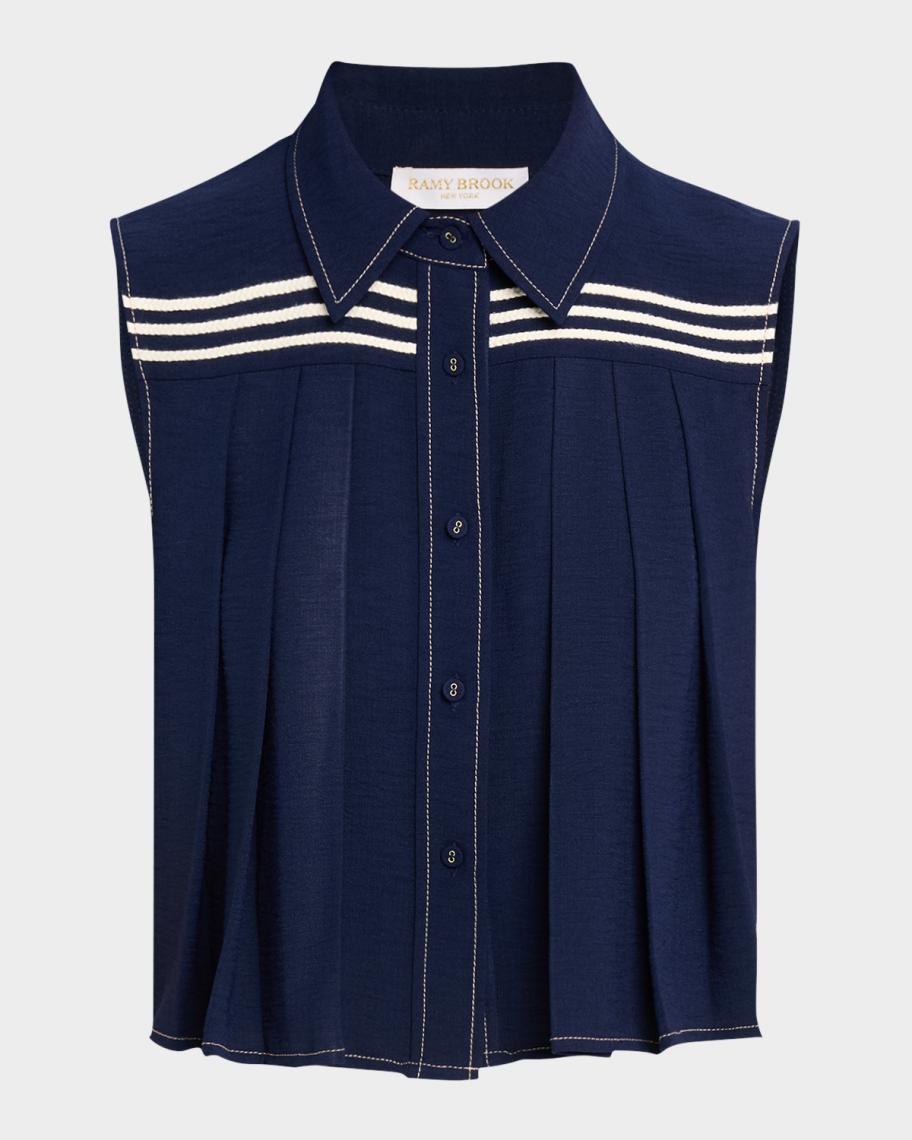 Ramy Brook Laura Pleated Blouse | Neiman Marcus