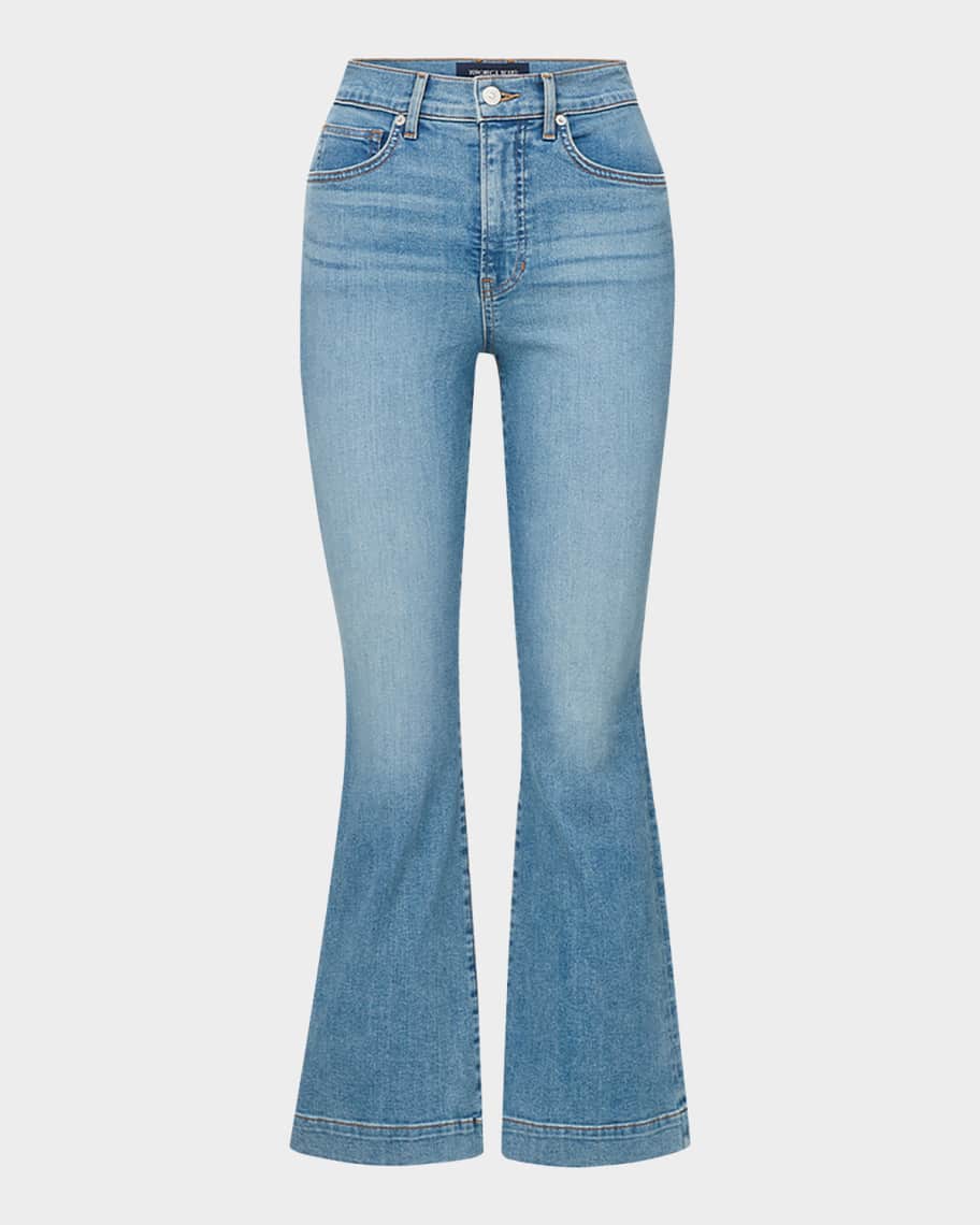 Veronica Beard Carson High-Rise Ankle Flare Jeans
