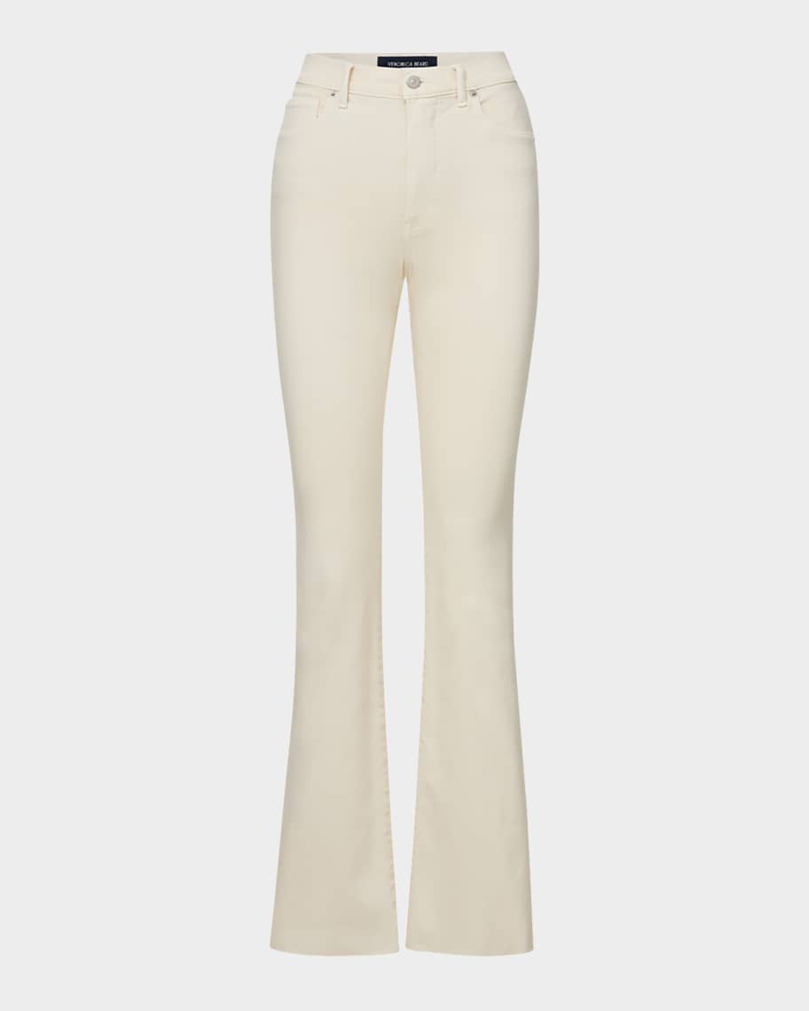 Veronica Beard Cameron Raw Hem Bootcut Jeans