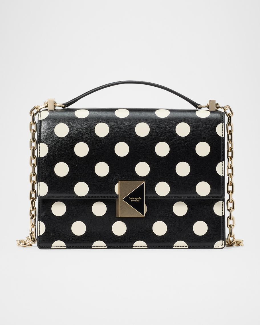 kate spade new york deco polka dot leather chain shoulder 