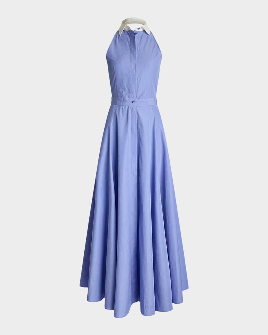 Ralph Lauren Collection Eldred End-on-End Day Halter Dress | Neiman Marcus