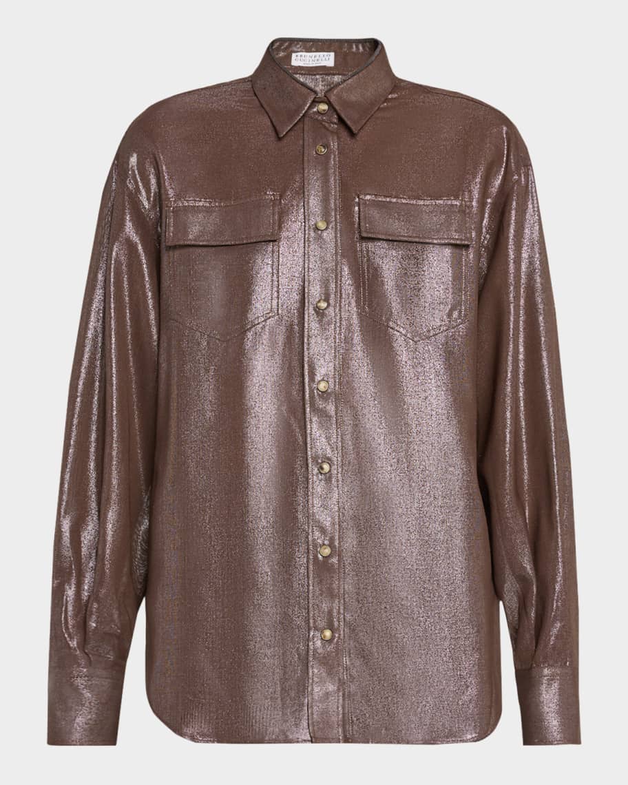 【関税＆送料込み】Brunello Cucinelli 'Shiny Pocket Detail' Brunello Cucinelli Couture Suede Four Pocket Jacket with