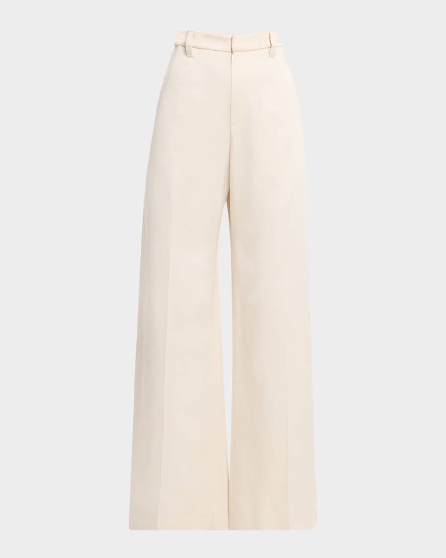 パンツ BRUNELLO CUCINELLI PANTALONE IN SATIN CADY Brunello Cucinelli Satin Cady Wide-Leg Pants | Neiman Marcus