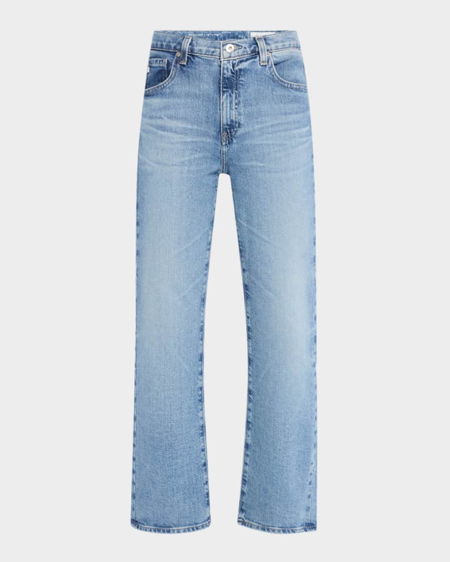 AG Jeans Brinley Mid-Rise Straight Crop Jeans