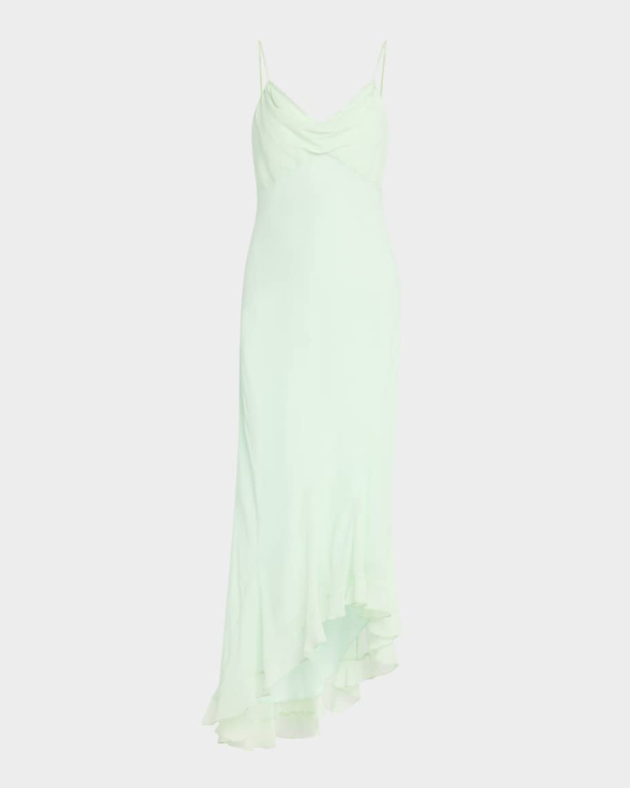 LoveShackFancy Chesley High-Low Slip Dress | Neiman Marcus