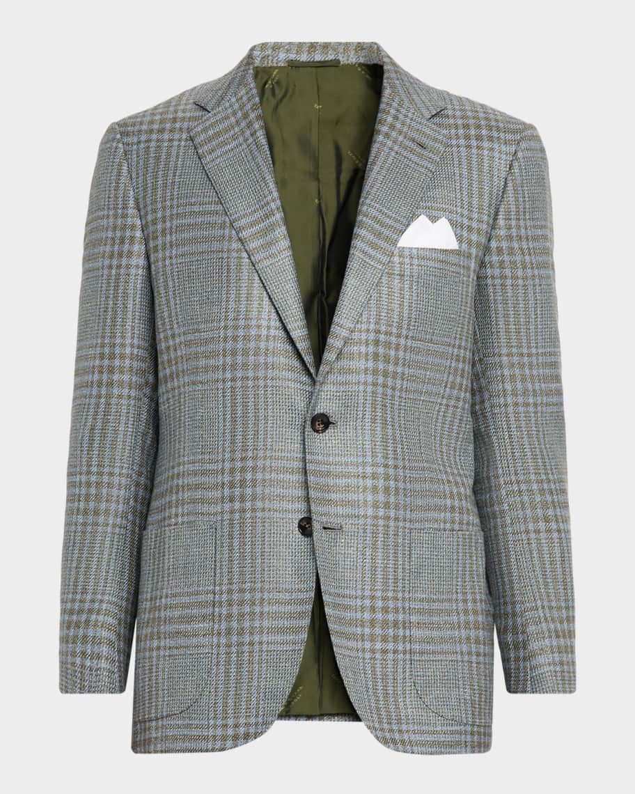 Kiton Men's Woven Plaid Single-Breasted Sport Coat | Neiman