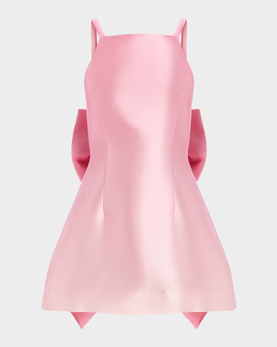 Mestiza New York Aniston Fit-&-Flare Twill Mini Dress with Bow