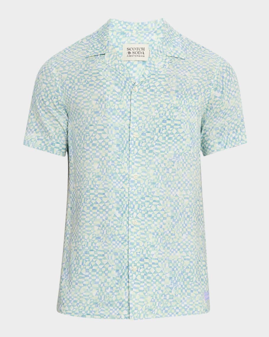 Men's Allover-Print Camp Shirt