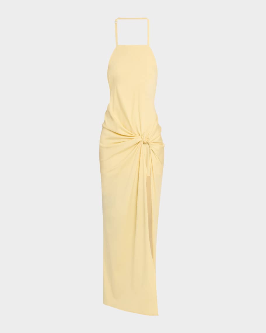 Iro Harmonie Knotted Halter Dress | Neiman Marcus