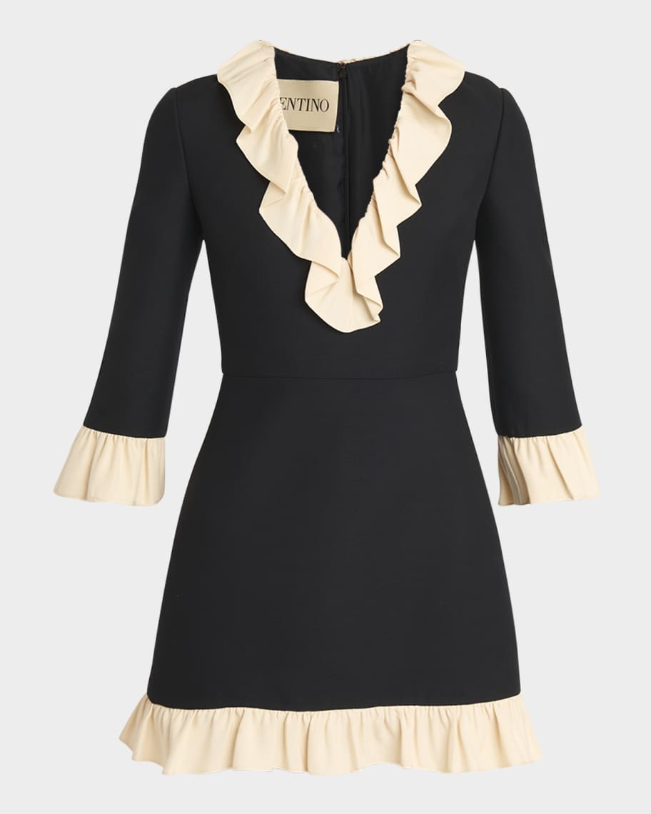 ヴァレンティノ Valentino Mini Dress Velvet minidress in black - Valentino | Mytheresa