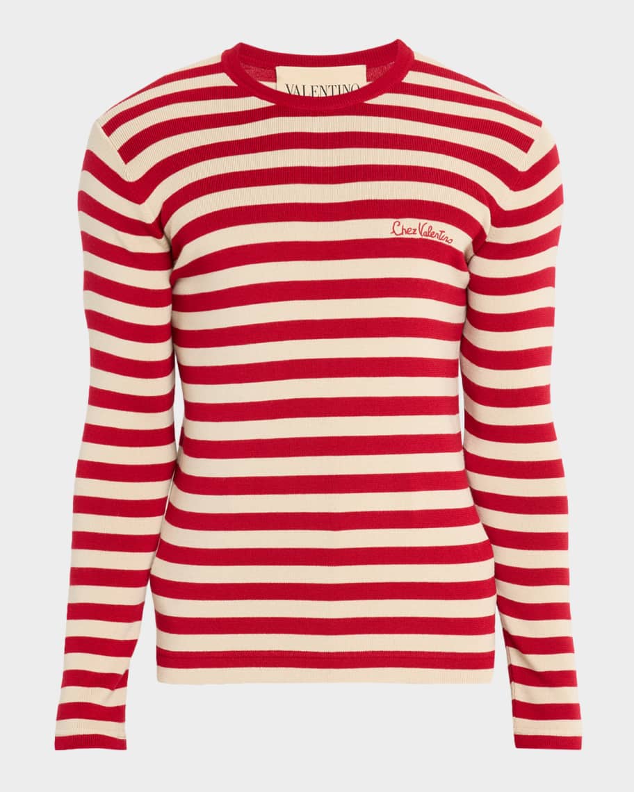 【送料&関税込】Valentino Striped Crewneck Jumper Valentino Valentino Striped Crewneck Jumper Multi L