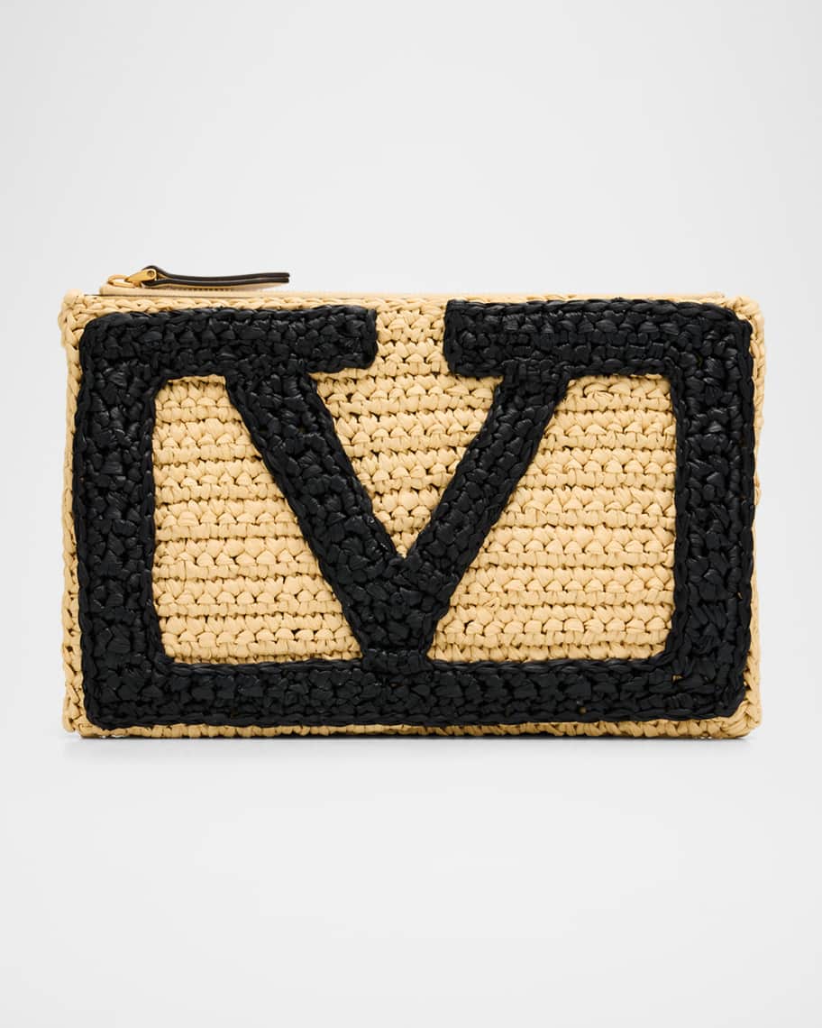 Valentino Garavani Viva Superstar VLOGO Crochet Clutch Bag