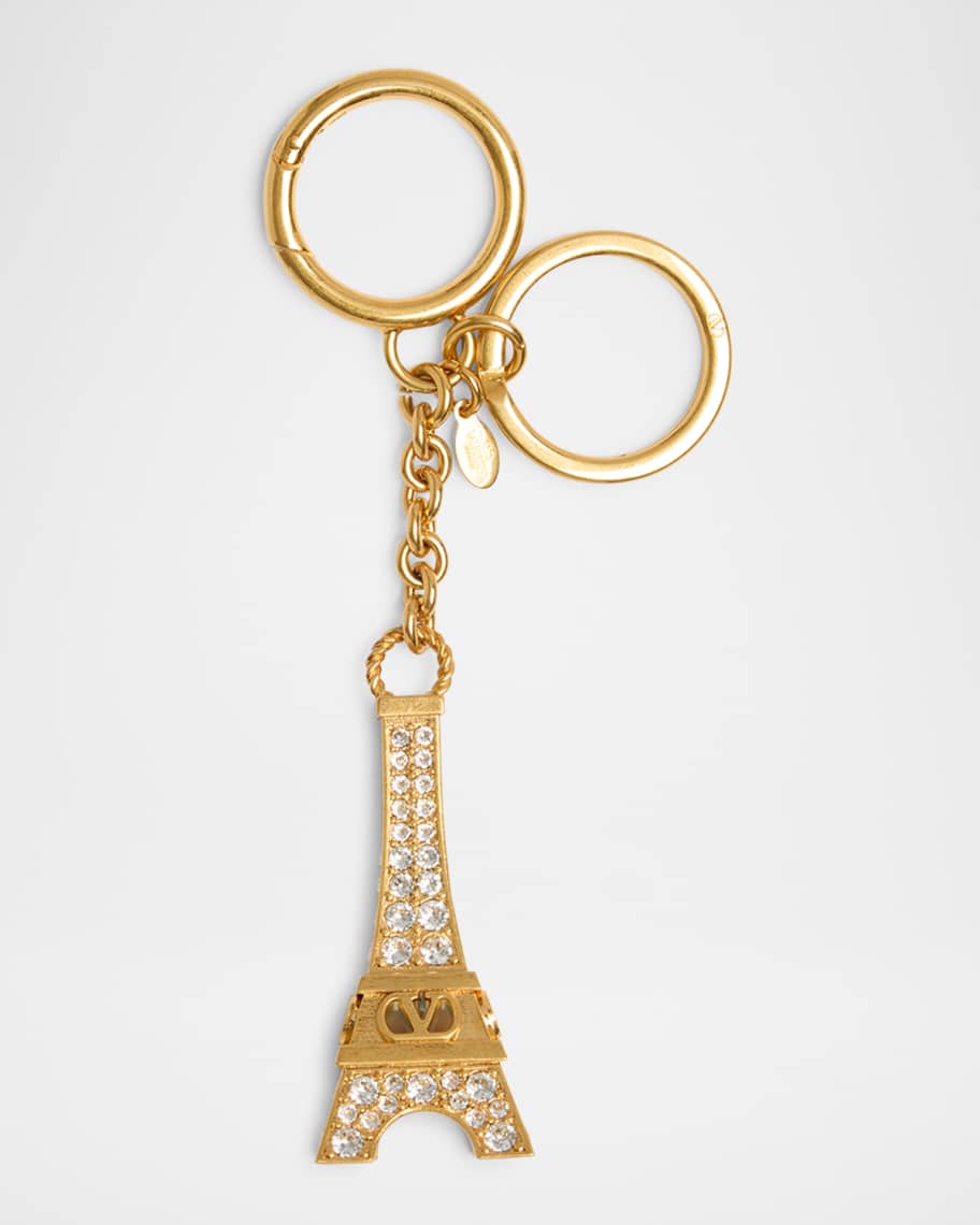 【VALENTINO】 VLogo Signature Eiffel Tower keyring Valentino Garavani VLOGO Siganture Eiffel Tower Charm