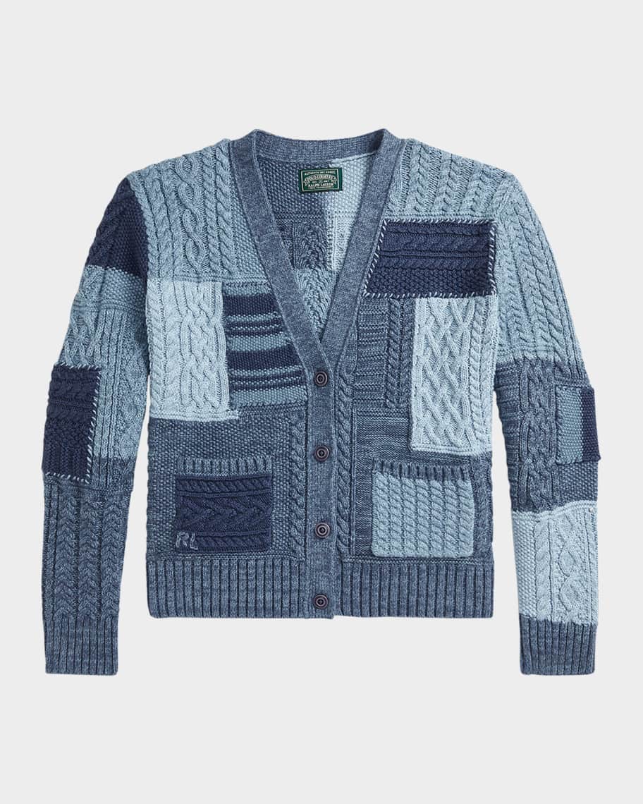トップス AMERI PATCHWORK KNIT CARDIGAN Knitted Patchwork Cardigan | Cropped Knit Cardigan | Crochet With