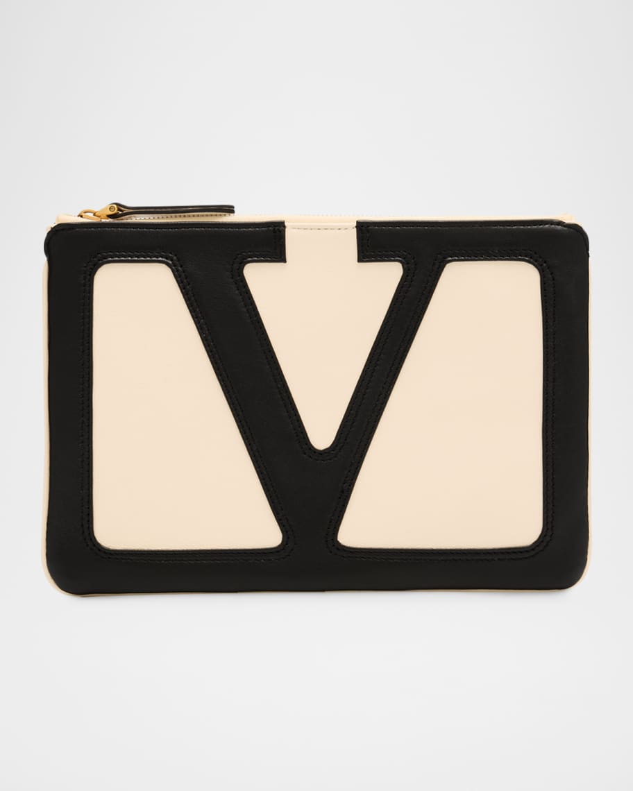 Valentino Garavani Viva Superstar Leather Envelope Clutch Bag