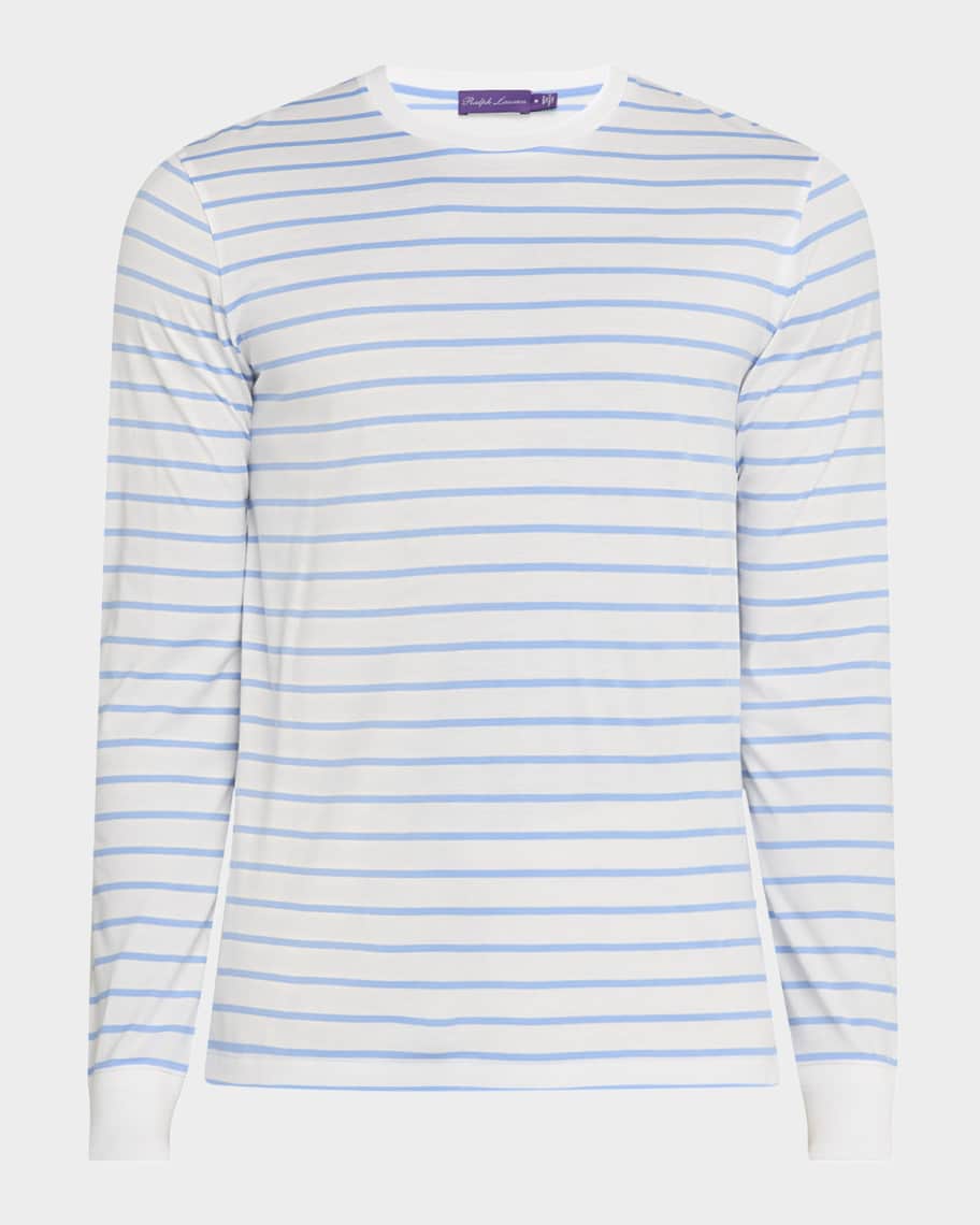 Ralph Lauren Purple Label Men's Cotton Lisle Striped T-Shirt