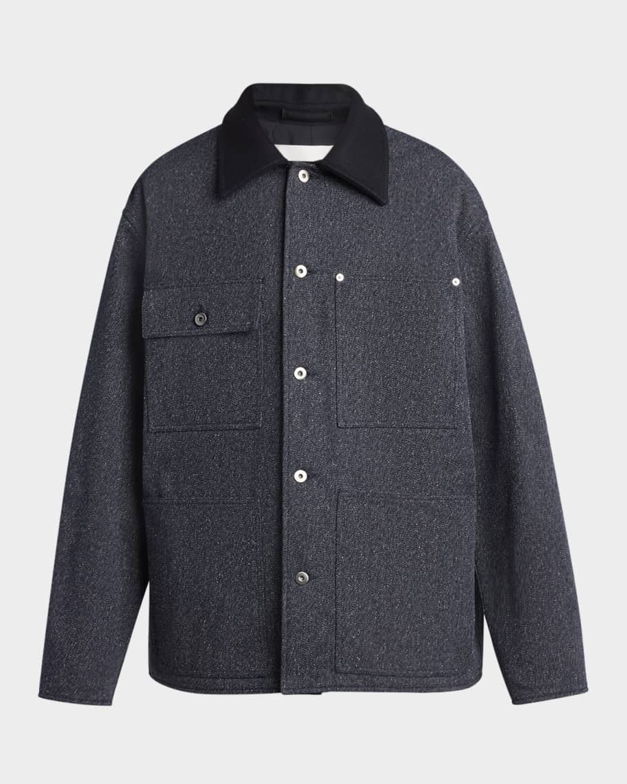 Jil Sander Men's Boxy-Fit Workwear Jacket | Neiman Marcus
