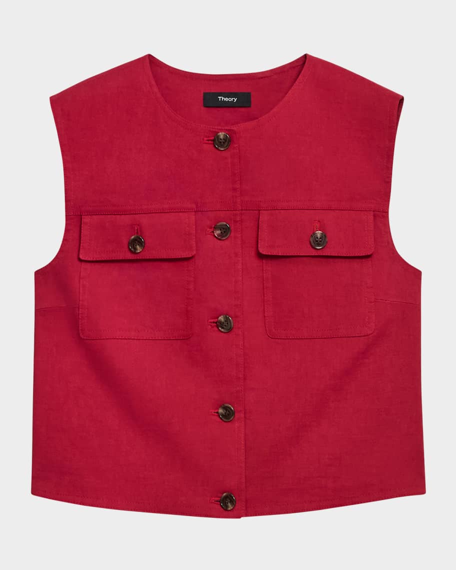 専用 25ss Theory GOOD CRUNCH W トラッカーベスト Theory Good Crunch Trucker Vest | Neiman Marcus